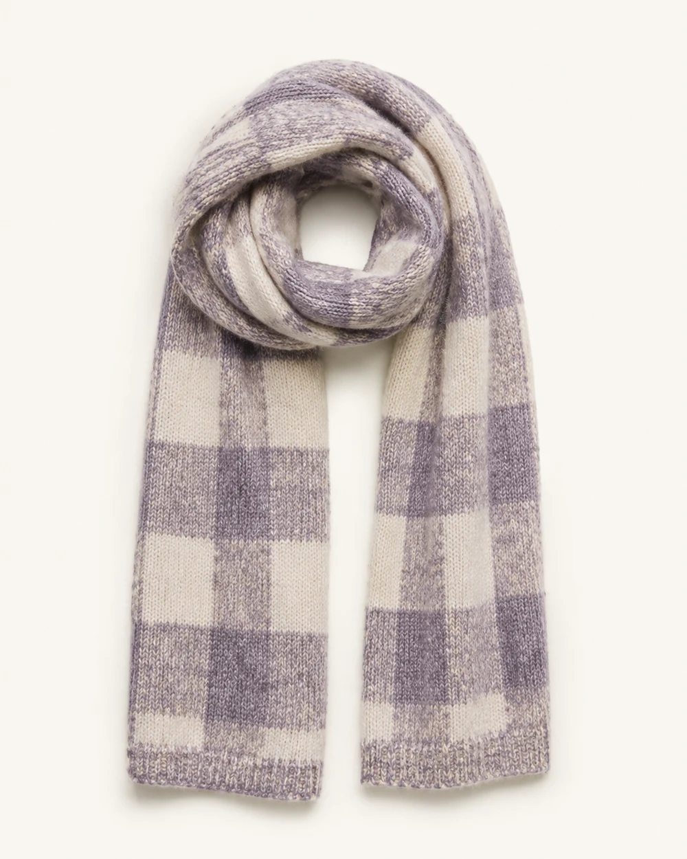 Heather Check Knit Scarf